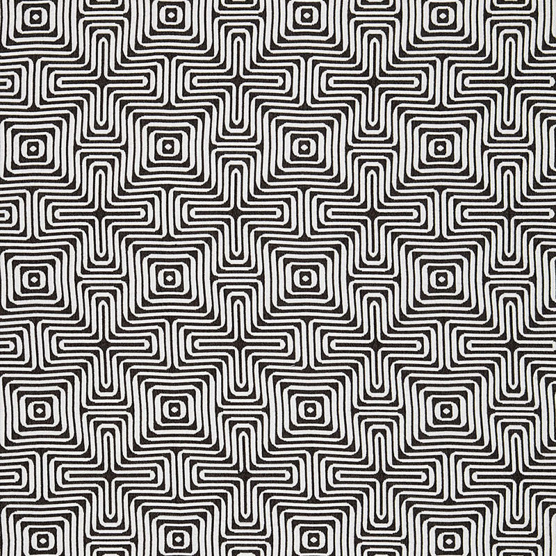 Amazing Maze Kohl 65322 by Schumacher Designer Fabric TRINA TURK See Sample UNITED STATES OF AMERICA MEDIUM DUTY </p><p>Repeat: Horizontal: 6 3/8" (16CM) and Vertical: 6 3/8" (16CM) 51" WIDE (130CM) - Swanky Fabrics -