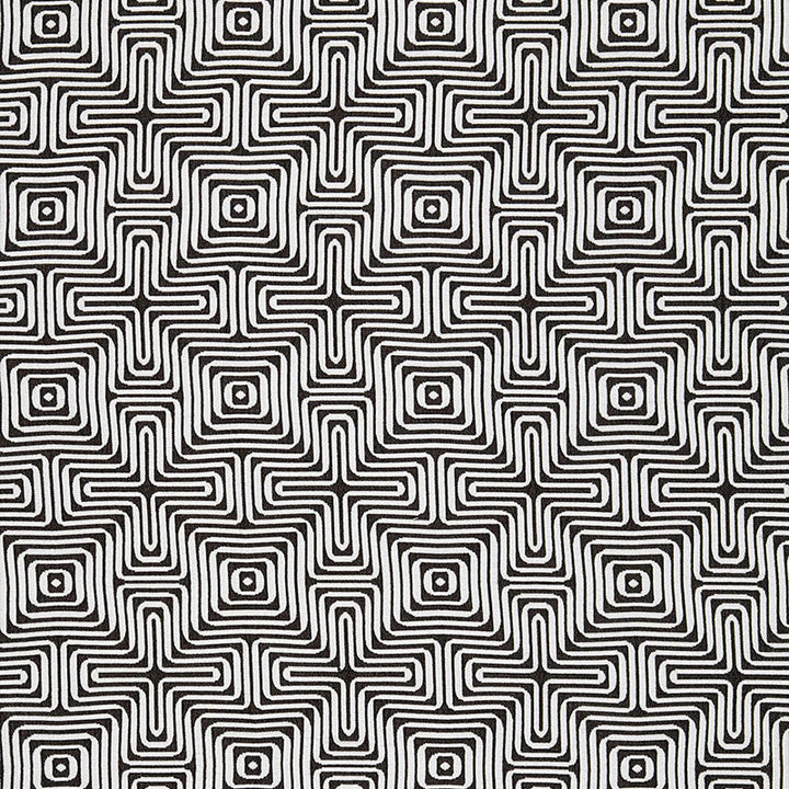 Amazing Maze Kohl 65322 by Schumacher Designer Fabric TRINA TURK See Sample UNITED STATES OF AMERICA MEDIUM DUTY </p><p>Repeat: Horizontal: 6 3/8" (16CM) and Vertical: 6 3/8" (16CM) 51" WIDE (130CM) - Swanky Fabrics -