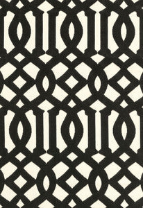 Schumacher Fabric Imperial Trellis Velvet Noir 65593