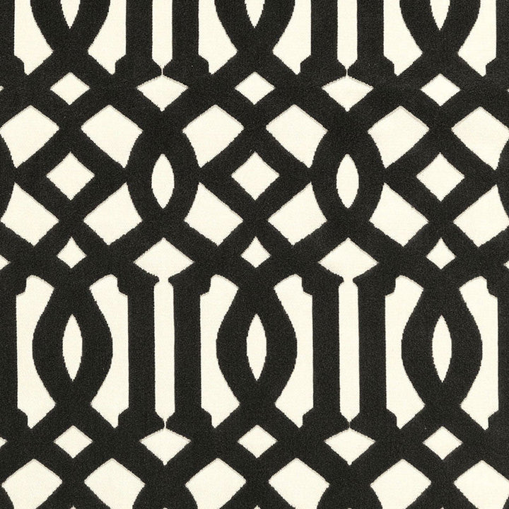 Imperial Trellis Velvet Noir 65593 by Schumacher Fabric Schumacher Fabric Imperial Trellis Velvet Noir 65593Fabric COTTON 73% ITALY </p><p>Repeat: H: HORZ. 5 5/8" (14CM) , V: VERT. 10 1/2" (27CM) 55 - Fabric Carolina -