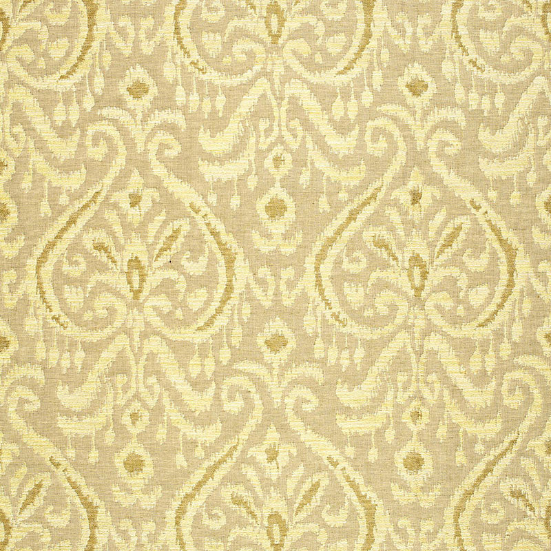 Maroc Linen Damask Sauterne 65633 by Schumacher Designer Fabric CHROMA See Sample ITALY MEDIUM DUTY </p><p>Repeat: Horizontal: 6 7/8" (17CM) and Vertical: 25" (64CM) 55" WIDE (140CM) - Swanky Fabrics -