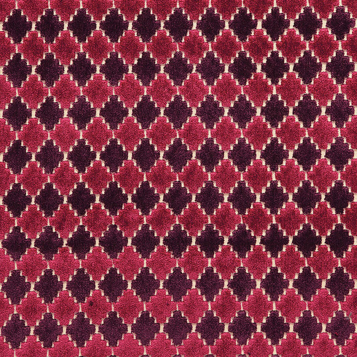 Marrakesh Velvet Black Cherry 65640 by Schumacher Fabric Schumacher Fabric Marrakesh Velvet Black Cherry 65640Fabric VISCOSE 83% ITALY </p><p>Repeat: H: HORZ. 1" (3CM) , V: VERT. 1 1/2" (4CM) 55 - Fabric Carolina -