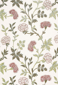 Schumacher Fabric Sheridan Linen Embroidery Quartz 65662