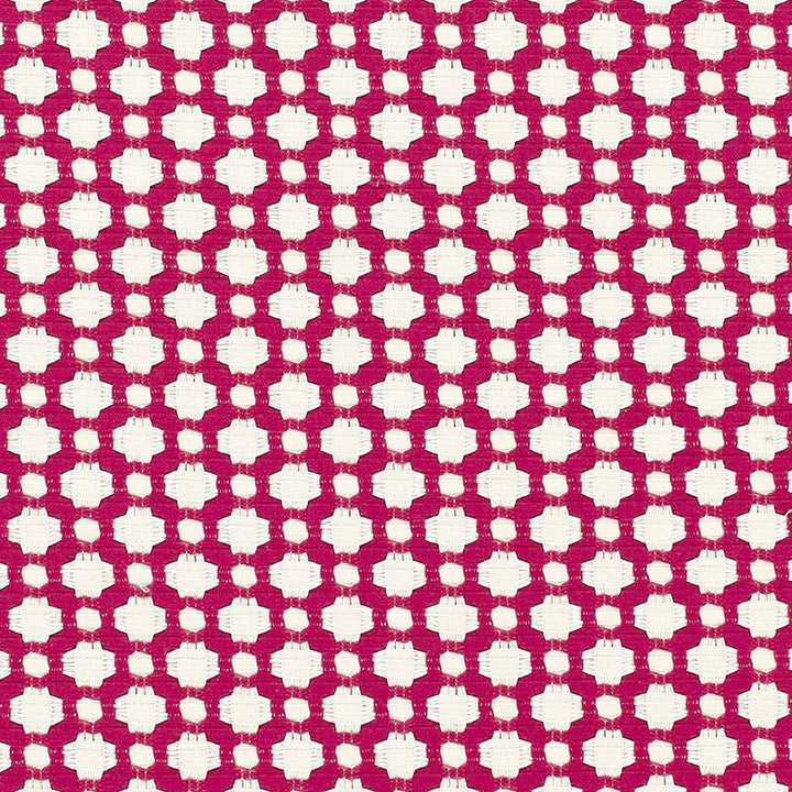 Betwixt Magenta/Natural 65685 by Schumacher Fabric Schumacher Fabric Betwixt Magenta/Natural 65685Fabric COTTON 100% INDIA </p><p>Repeat: H: HORZ. 1 5/8" (4CM) , V: VERT. 1 3/8" (3CM) 54 - Fabric Carolina -