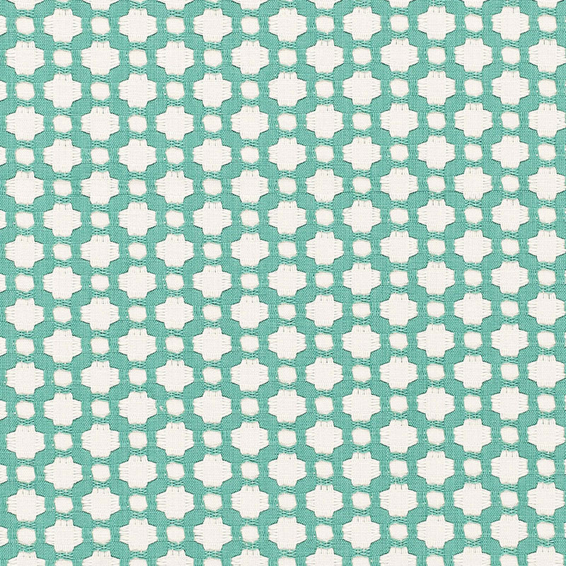 Betwixt Pool/Natural 65687 by Schumacher Designer Fabric ESSENTIALS: SMALL-SCALE UPHOLSTERY I COTTON 100% INDIA MARTINDALE 20,000 </p><p>Repeat: Horizontal: 1 5/8" (4CM) and Vertical: 1 3/8" (3CM) 54 - Swanky Fabrics -