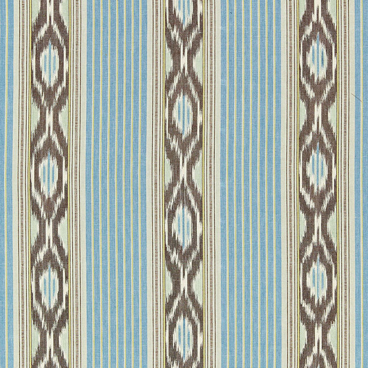 Madagascar Ikat Stripe Oasis 65720 by Schumacher Designer Fabric CHROMA LINEN 54% COTTON 46% INDIA MARTINDALE 8,000 </p><p>Repeat: Horizontal: 9" (23CM) and Vertical: 4 1/2" (11CM) 54 - Swanky Fabrics -