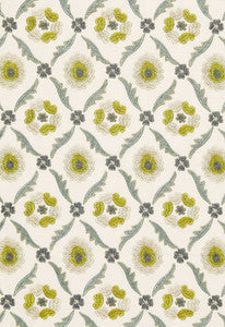 Schumacher Fabric Claremont Embroidery Chartreuse 65741