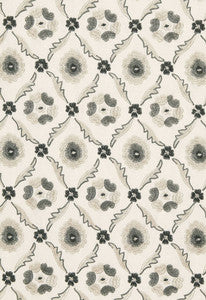 Schumacher Fabric Claremont Embroidery Grisaille 65743