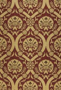 Schumacher Fabric Taza Damask Spice 65771