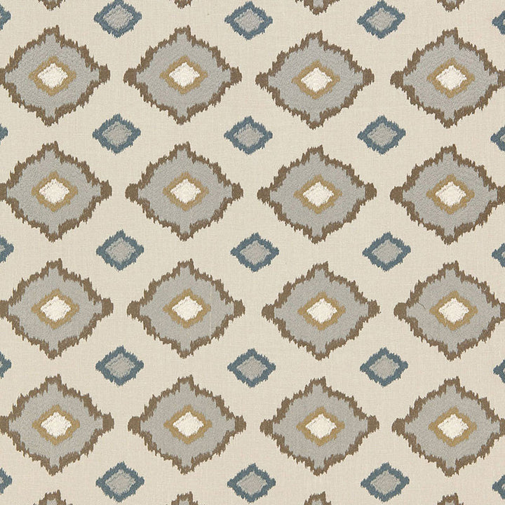 Sikar Embroidery Flax 65784 by Schumacher Designer Fabric OTTOMAN CHIC LINEN 61% COTTON 39% INDIA MARTINDALE 12,000 </p><p>Repeat: Horizontal: 5 3/4" (15CM) and Vertical: 5" (13CM) 52 - Swanky Fabrics -