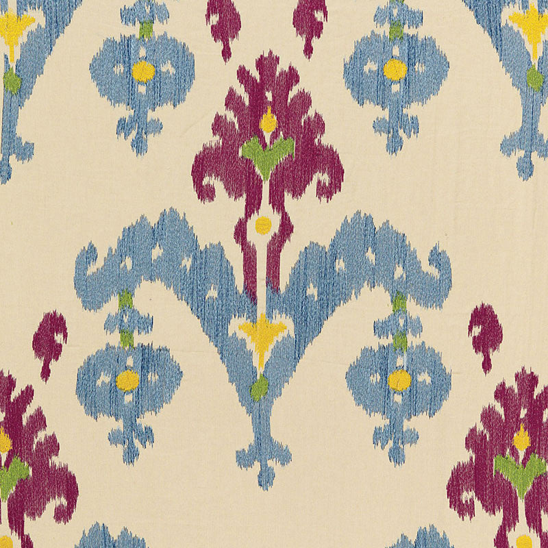 Raja Embroidery Jewel 65812 by Schumacher Designer Fabric OTTOMAN CHIC LINEN 72% VISCOSE 21% INDIA MARTINDALE 8,000 </p><p>Repeat: Horizontal: 12 5/8" (32CM) and Vertical: 29 1/2" (75CM) 51.25 - Swanky Fabrics -
