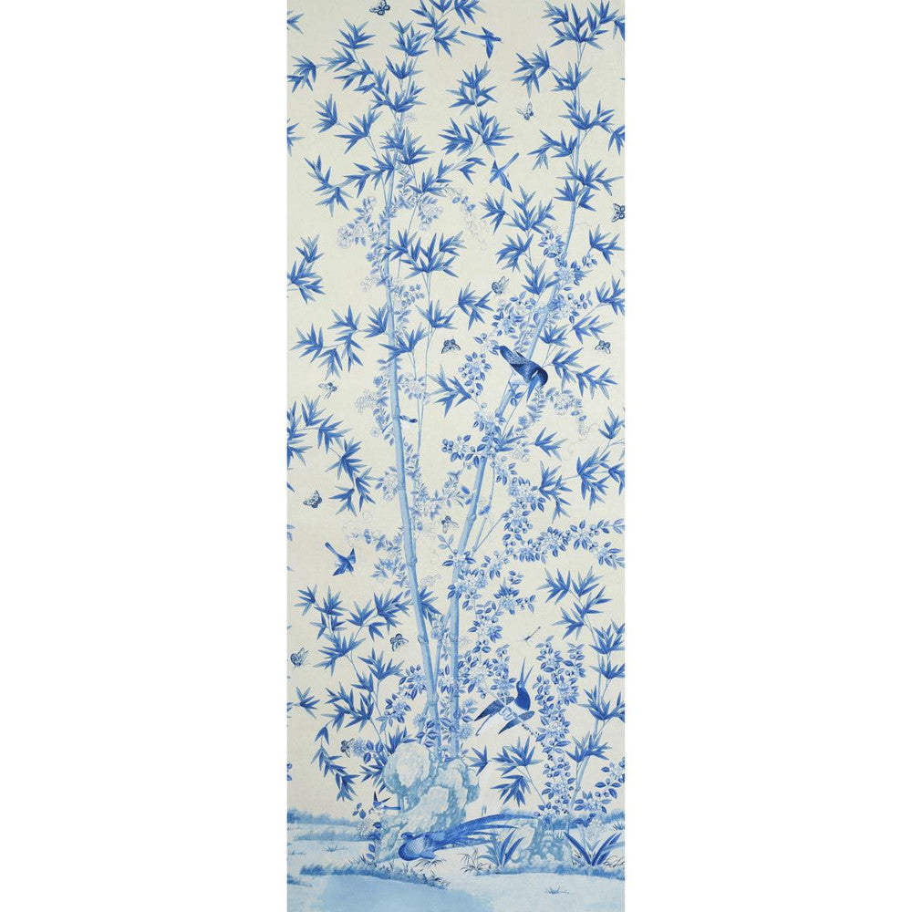 Brighton Pavilion Panel Blue 5007744 by Schumacher Designer Wallpaper Perennial Favorites 52.0" - Swanky Fabrics -