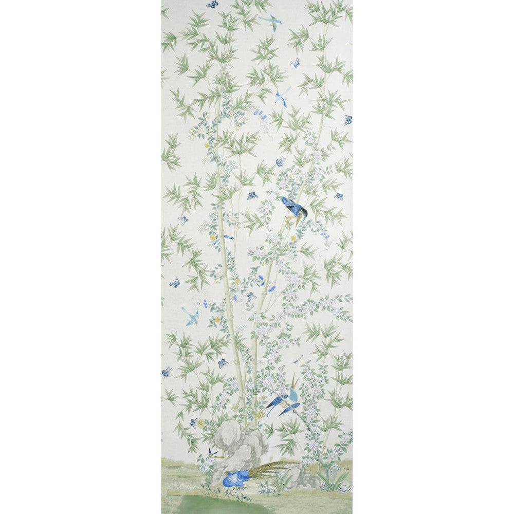 Brighton Pavilion Panel Green 5007745 by Schumacher Designer Wallpaper Perennial Favorites 52.0" - Swanky Fabrics -