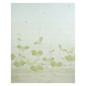 Schumacher Wallpaper Kireina Lotus White Ivory 5011691