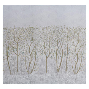 Schumacher Wallpaper Brindille Golden Accented Dove 5010920