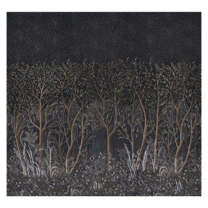 Schumacher Wallpaper Brindille Golden Accented Carbon 5010921
