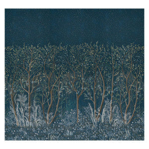 Schumacher Wallpaper Brindille Golden Accented Peacock 5010922