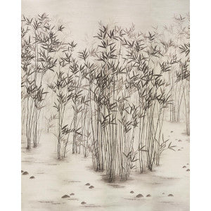 Schumacher Wallpaper Kanji Sisal Ink 5011780