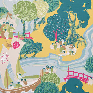 Schumacher Wallpaper Pearl River Yellow 5008442