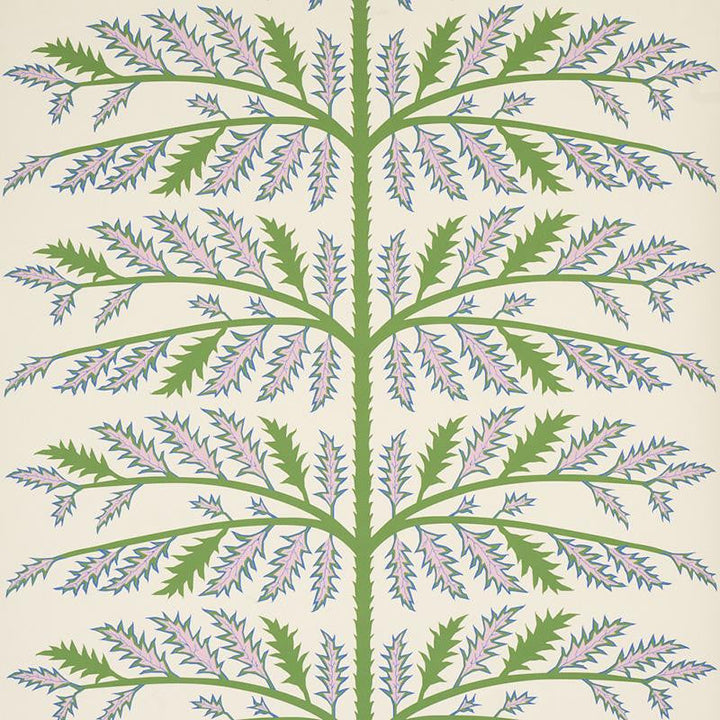 Thistle Ivory 5011430 by Schumacher Designer Wallpaper Neisha Crosland 27.0" - Swanky Fabrics -