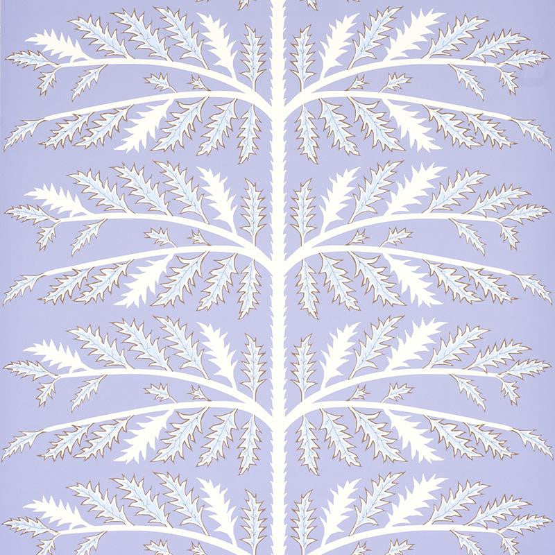 Thistle Lavender 5011431 by Schumacher Designer Wallpaper Neisha Crosland 27.0" - Swanky Fabrics -