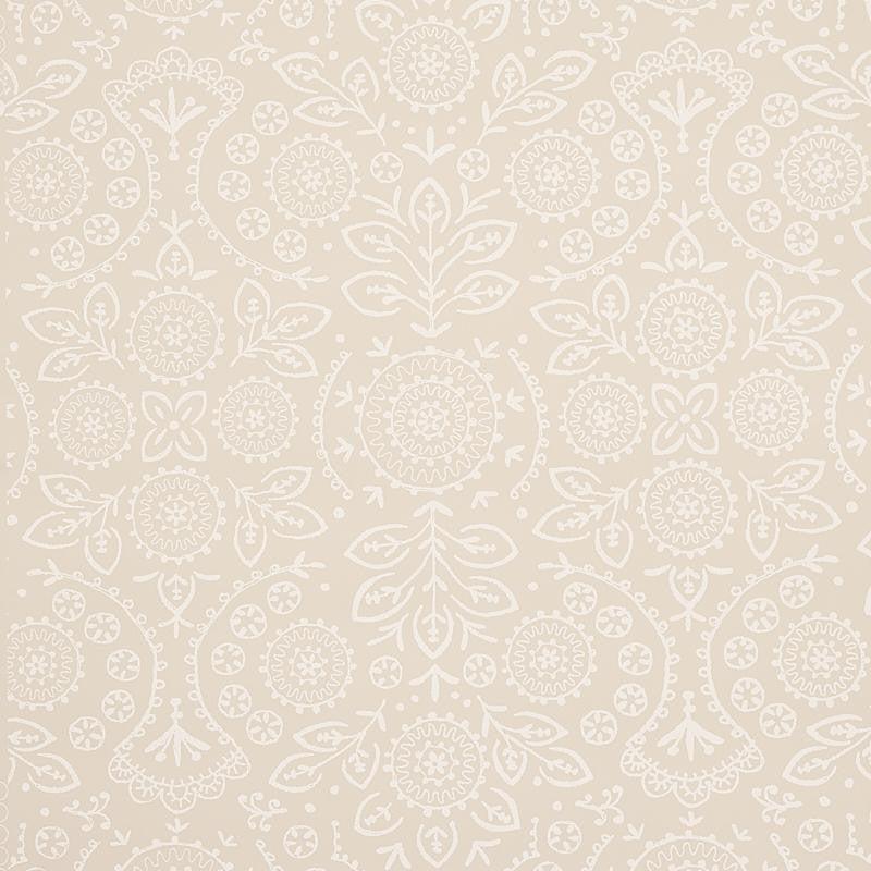 Tiana Natural 5011841 by Schumacher Designer Wallpaper Bohemia 13.5" - Swanky Fabrics -