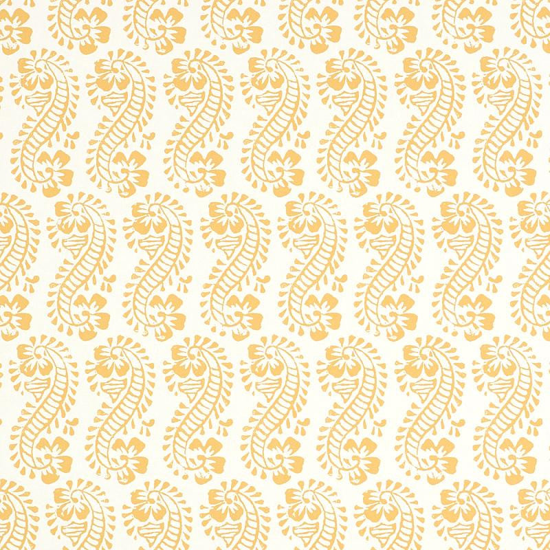 Lani Gold 5011121 by Schumacher Designer Wallpaper Molly Mahon 5.25" - Swanky Fabrics -