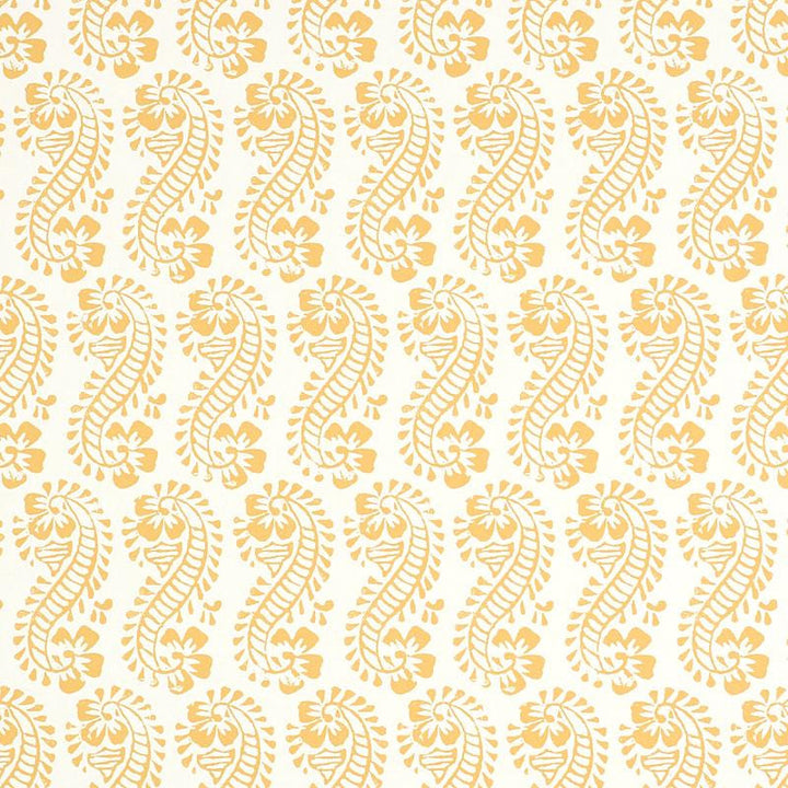 Lani Gold 5011121 by Schumacher Designer Wallpaper Molly Mahon 5.25" - Swanky Fabrics -