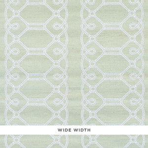 Schumacher Wallpaper Ziz Embroidered Sisal Mineral 5011472