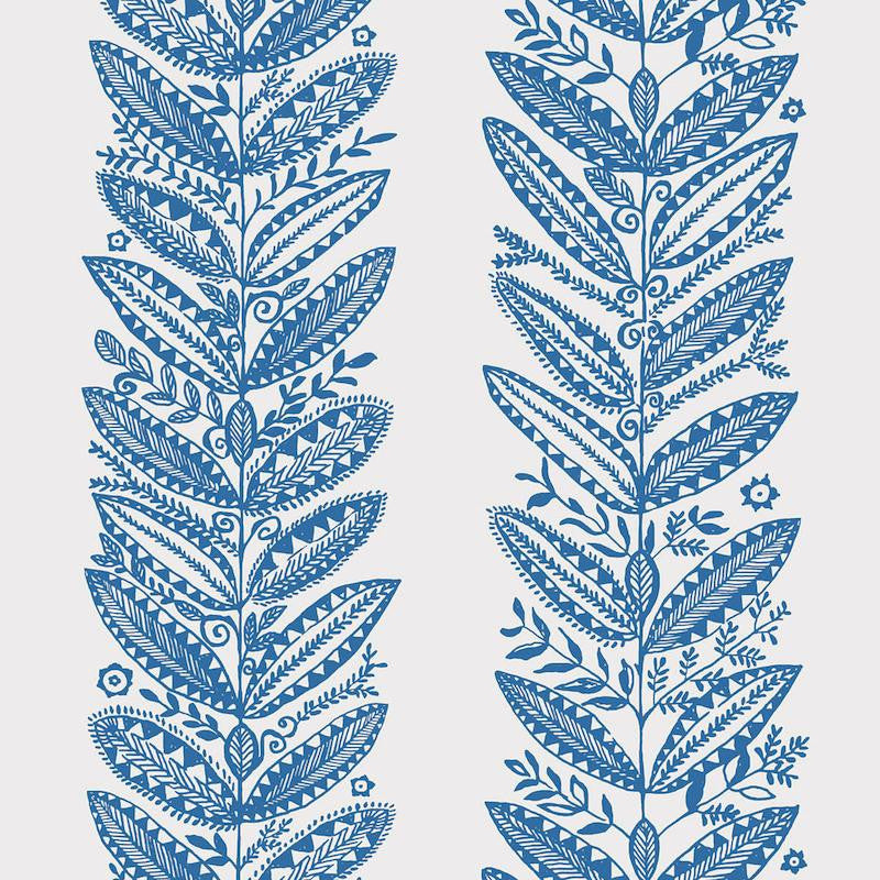 Eland Blue 5010831 by Schumacher Designer Wallpaper Scandinavian Modern 27.0" - Swanky Fabrics -