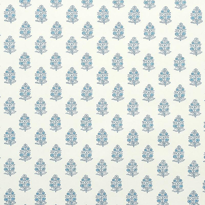 Aditi Blue 5011930 by Schumacher Designer Wallpaper Jacaranda 3.38" - Swanky Fabrics -