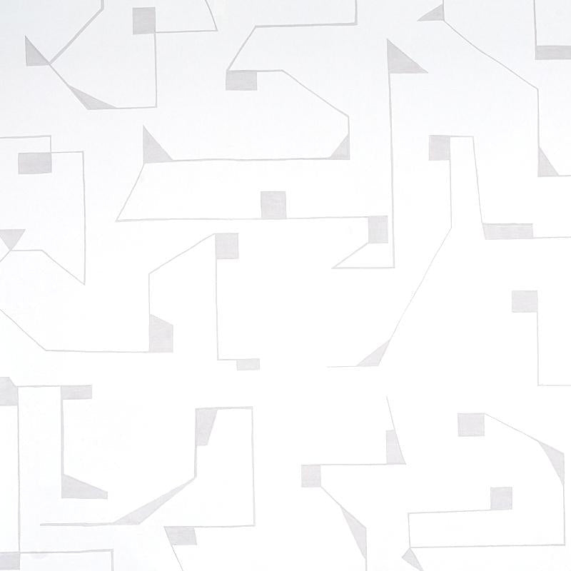 Circuit Grey 5012160 by Schumacher Designer Wallpaper New Wave: Black & White 54.0" - Swanky Fabrics -