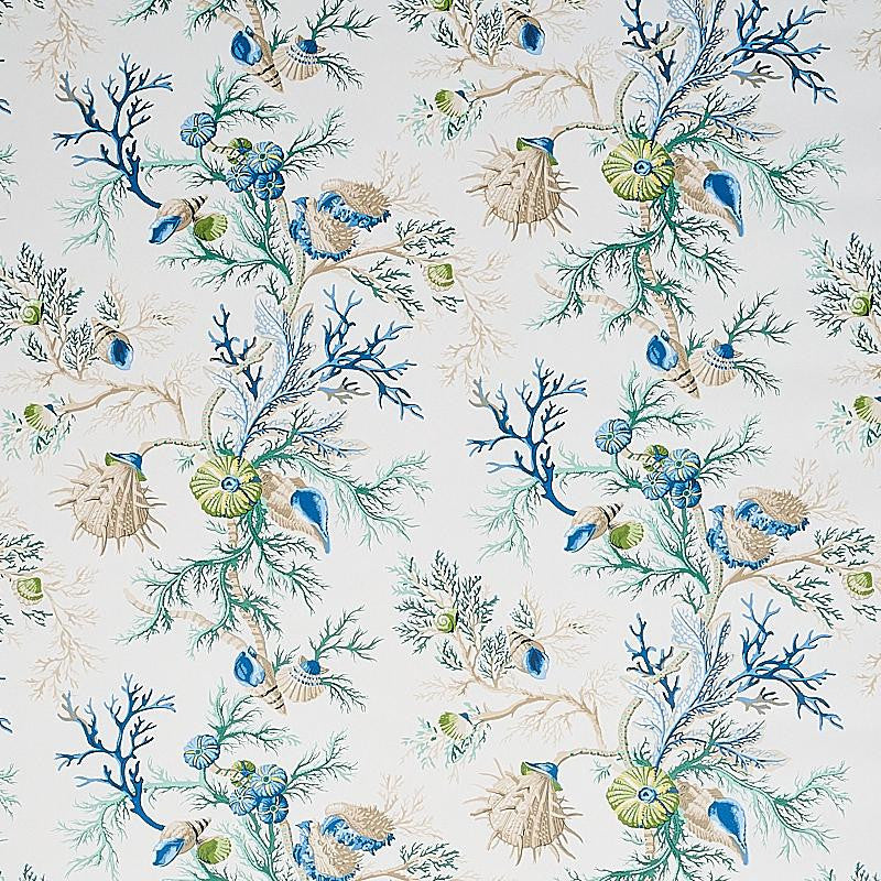 Del Tesoro Blue & Green 5010650 by Schumacher Designer Wallpaper Signature Schumacher 18.0" - Swanky Fabrics -