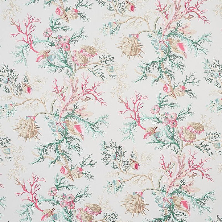 Del Tesoro Pink & Aqua 5010651 by Schumacher Designer Wallpaper Signature Schumacher 18.0" - Swanky Fabrics -
