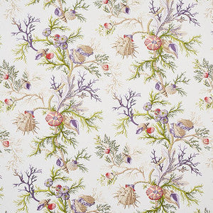 Schumacher Wallpaper Del Tesoro Purple & Coral 5010652
