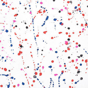 Schumacher Wallpaper Ink Splash Red & Blue 5012180
