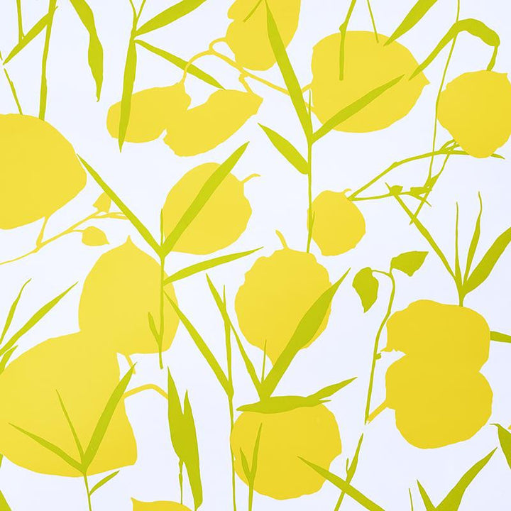 Joan Yellow 5010780 by Schumacher Designer Wallpaper Flower Power 28.5" - Swanky Fabrics -