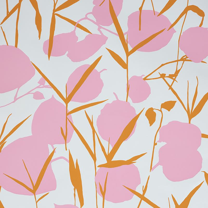 Joan Pink 5010781 by Schumacher Designer Wallpaper Flower Power 28.5" - Swanky Fabrics -
