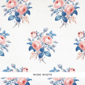 Schumacher Wallpaper Loudon Rose Rose & Blue 5012032