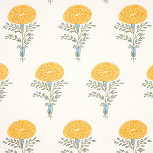 Schumacher Wallpaper Marigold Yellow 5012071