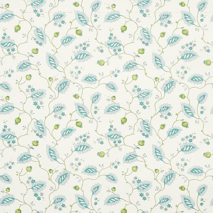 Maryam Vine Peacock 5011600 by Schumacher Designer Wallpaper Jacaranda 13.5" - Swanky Fabrics -