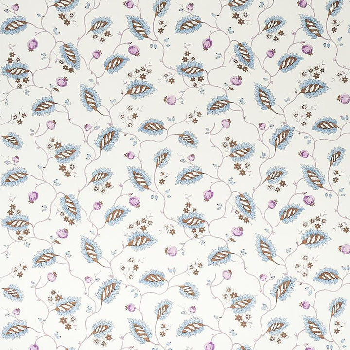 Maryam Vine Sky & Plum 5011601 by Schumacher Designer Wallpaper Jacaranda 13.5" - Swanky Fabrics -