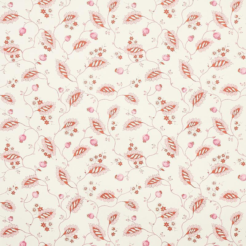 Maryam Vine Pink & Red 5011602 by Schumacher Designer Wallpaper Jacaranda 13.5" - Swanky Fabrics -