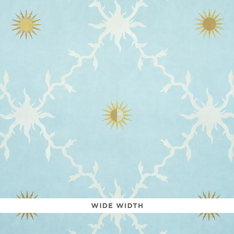 Palladio Trellis Sky 5011370 by Schumacher Designer Wallpaper Misterioso 54.0" - Swanky Fabrics -
