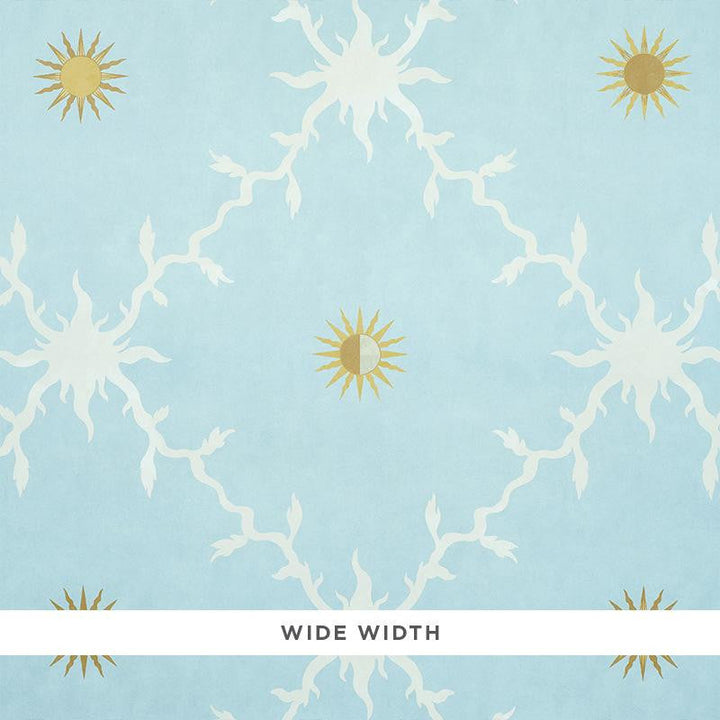 Palladio Trellis Sky 5011370 by Schumacher Designer Wallpaper Misterioso 54.0" - Swanky Fabrics -