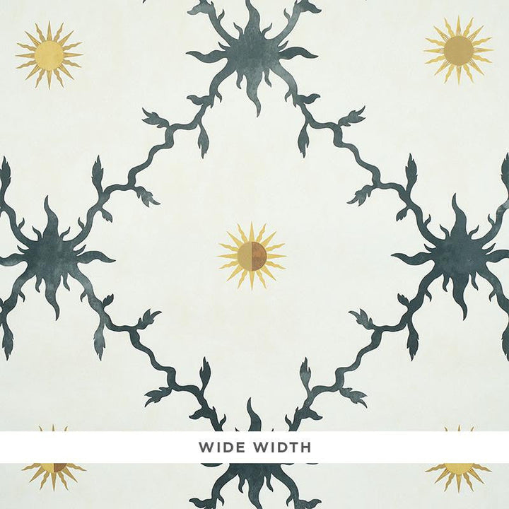 Palladio Trellis Black 5011372 by Schumacher Designer Wallpaper Misterioso 54.0" - Swanky Fabrics -