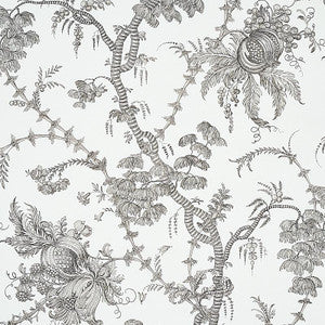 Schumacher Wallpaper San Cristobal Toile Black 5010622