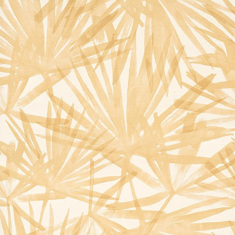 Sunlit Palm Sisal Wheat 5012041 by Schumacher Designer Wallpaper Natura 34.0" - Swanky Fabrics -