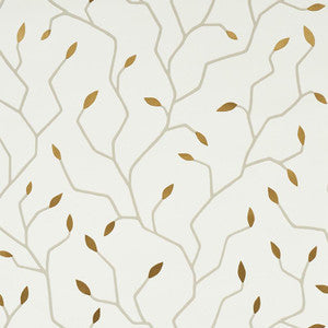 Schumacher Wallpaper Cymbeline Ivory & Gold 5011380