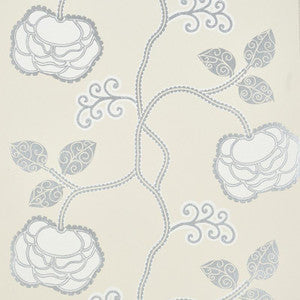 Schumacher Wallpaper Queen Fruit Silver White 5011410